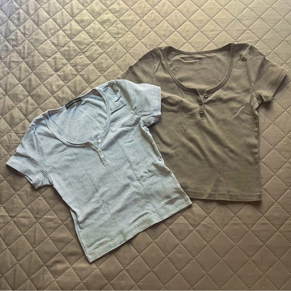 Brandy Melville Zelly Striped Top Set of 2